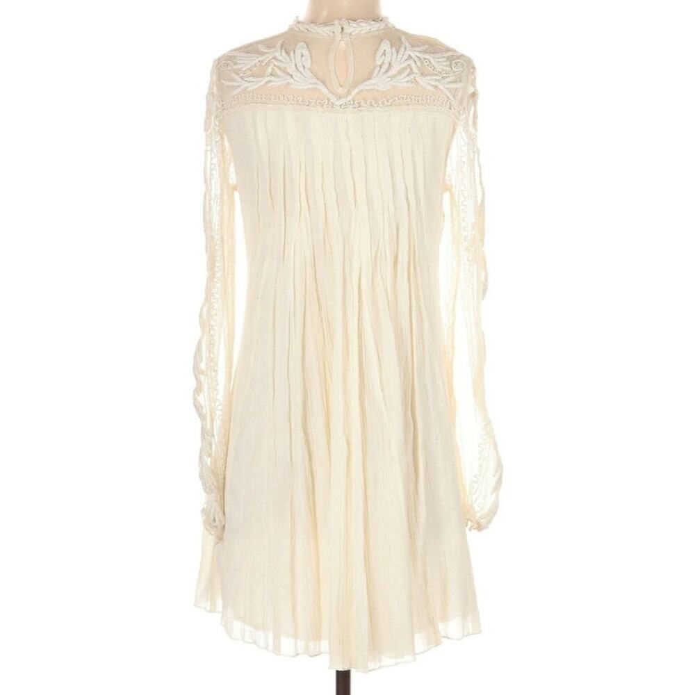 Free People Write About Love Embroidered Bridal Small Dress - Picture 4 of 7